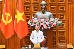 Thủ tướng Chính phủ Lê Minh Hưng chủ trì Phiên họp thứ nhất Ban Chỉ đạo Trung ương thực hiện các Chương trình mục tiêu quốc gia. (Ảnh: Thanh Giang)