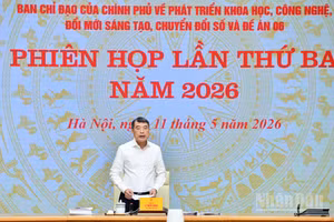 Thủ tướng Chính phủ Lê Minh Hưng chủ trì Phiên họp lần thứ ba Ban Chỉ đạo của Chính phủ về phát triển khoa học, công nghệ, đổi mới sáng tạo, chuyển đổi số và Đề án 06. (Ảnh: Thanh Giang)