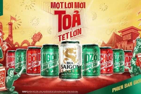8 lon bia phiên bản giới hạn của Bia Saigon Lager, 8 lời mời Tết thân quen khởi đầu cho những cuộc gặp gỡ và gắn kết sum vầy ngày Tết của người Việt.