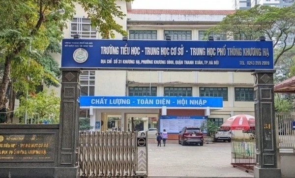 Đoàn kiểm tra của Sở Giáo dục và Đào tạo Hà Nội chỉ ra loạt sai phạm Trường TH, THCS, THPT Khương Hạ.