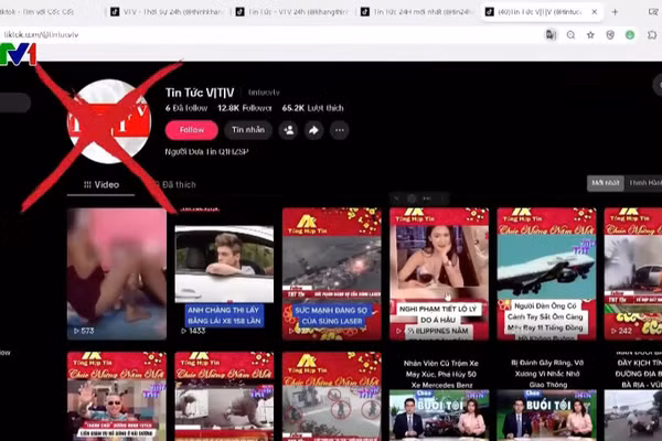 70 kênh và hội nhóm trên các nền tảng mạng xã hội như Facebook, TikTok sử dụng trái phép tên gọi, logo và hình ảnh của VTV nhằm phục vụ các mục đích bất hợp pháp.