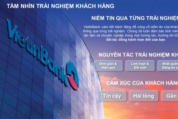 Tầm nhìn và các nguyên tắc trải nghiệm khách hàng của VietinBank.