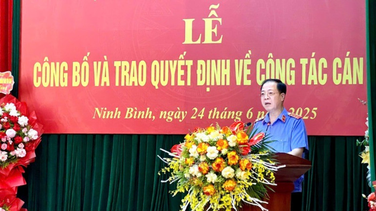 Đồng chí Trần Hải Quân, Phó Viện trưởng Viện Kiểm sát nhân dân tối cao phát biểu tại buổi lễ. 6094a862-a66c-437c-ac9c-e54537efe4f0-2586.jpg
