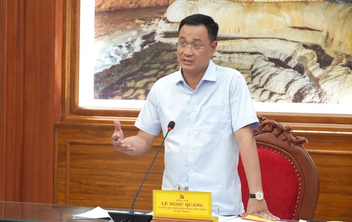Bí thư Tỉnh ủy Quảng Trị Lê Ngọc Quang đề nghị các địa phương phải đặt mục tiêu phấn đấu cao hơn trong nhiệm kỳ mới. 