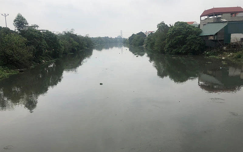 Hệ thống thủy lợi Bắc Hưng Hải chảy qua địa bàn xã Nghĩa Trụ, tỉnh Hưng Yên. (Ảnh: nhandan.vn) 