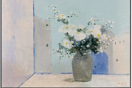 Tác phẩm của họa sĩ Nguyễn Minh đã được 1 nhà sưu tập sở hữu trong phiên đấu giá.