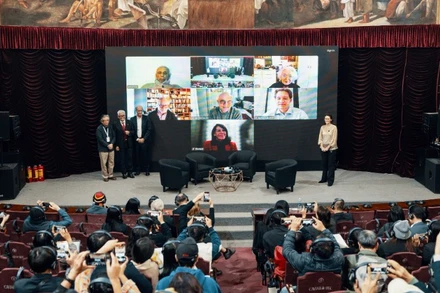 Hội trường Ngụy Như Kon Tum - nơi sẽ diễn ra Lễ trao Giải thưởng "Con đường Thiên Lý" (Prix de la route Mandarine).