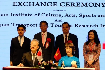 Viện Văn hóa, Nghệ thuật, Thể thao và Du lịch Việt Nam và Viện Nghiên cứu Giao thông và Du lịch Nhật Bản đã tổ chức Lễ ký kết Bản ghi nhớ hợp tác về nghiên cứu, trao đổi chuyên gia.