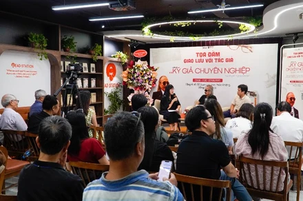 Không gian buổi giao lưu cùng nhà báo Hoàng Kiếm Nam.