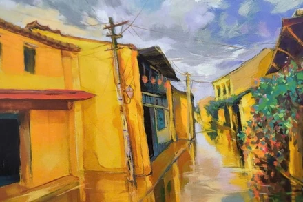 Sắc màu và ánh sáng ấn tượng trong tranh của họa sĩ Vũ Trọng Anh.