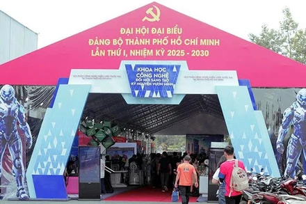 Không gian Triển lãm sản phẩm công nghệ chiến lược quốc gia tại Thành phố Hồ Chí Minh. (Ảnh: Ban tổ chức)