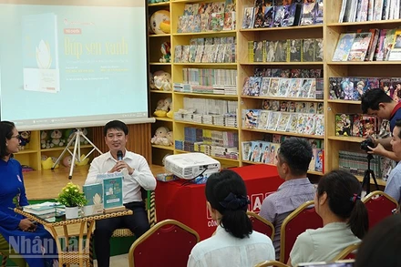 Quang cảnh chương trình giao lưu. (Ảnh: Mạnh Hảo)