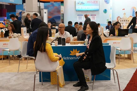 Các đơn vị, doanh nghiệp Thành phố Hồ Chí Minh quảng bá, xúc tiến du lịch tại Hoa Kỳ. (Ảnh: Sở Du lịch Thành phố Hồ Chí Minh)