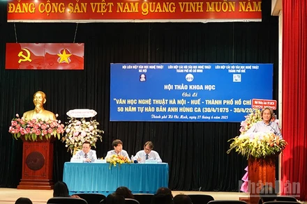 Quang cảnh buổi hội thảo. (Ảnh: MẠNH HẢO)