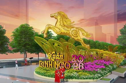 Cổng mở Đường hoa Nguyễn Huệ 2026. (Ảnh: Ban tổ chức).