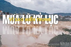 Mưa lũ kỷ lục tại miền trung.