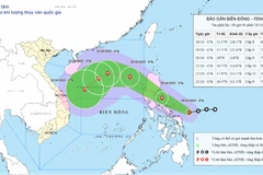 Đường đi của bão Fengshen.