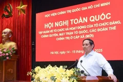 Thủ tướng Chính phủ Phạm Minh Chính phát biểu bế mạc Hội nghị. (Ảnh: TRẦN HẢI)