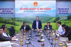 Hội nghị trực tuyến tuyên truyền, phổ biến các văn bản quy phạm pháp luật mới trong lĩnh vực trồng trọt và bảo vệ thực vật. (Ảnh: KIỀU TÂM)