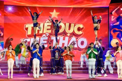 Quang cảnh bế mạc Đại hội Thể dục thể thao Thành phố Hồ Chí Minh lần thứ 1. (Ảnh: Thế Anh)