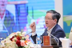 Chủ tịch Hội Nông dân Việt Nam, Lương Quốc Đoàn trả lời câu hỏi băn khoăn của hợp tác xã Đầu tư phát triển Sông Giá (Hải Phòng).