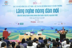 Diễn đàn “Chủ tịch Hội Nông dân Việt Nam - Bộ trưởng Bộ Nông nghiệp và Môi trường lắng nghe nông dân nói năm 2025” với chủ đề “Đồng hành cùng nông dân bước vào kỷ nguyên mới” sáng 2/11, tại Hà Nội.