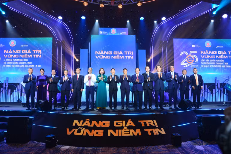 Lễ kỷ niệm 25 năm thị trường chứng khoán Việt Nam ngày 28/7/2025 tại TP Hồ Chí Minh.