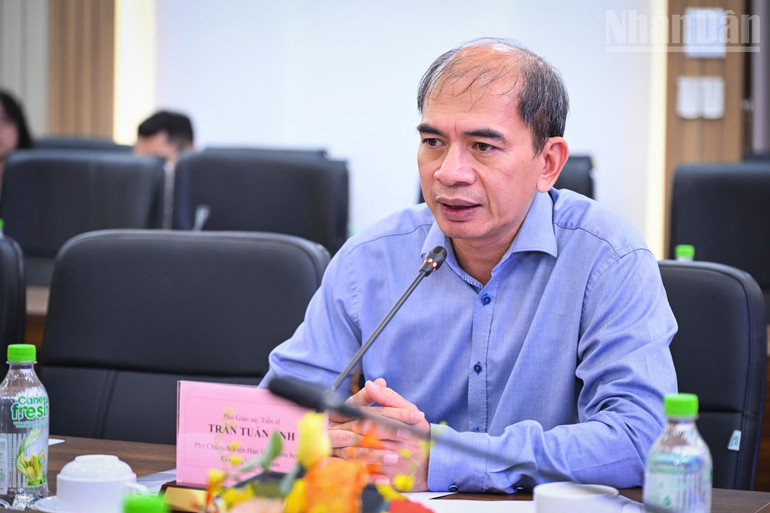 GS, TS Trần Tuấn Anh – Phó Chủ tịch Viện Hàn lâm Khoa học và Công nghệ Việt Nam phát biểu tại tọa đàm. ndo_tr_z7049219853094-cdd3175cc69ef721c8926b4b57b11782.jpg