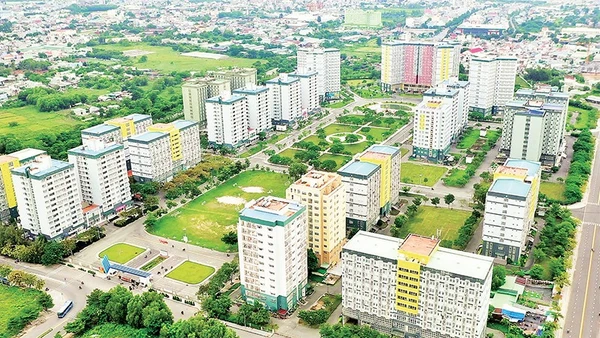 Toàn cảnh khu đô thị Đại học Quốc gia Thành phố Hồ Chí Minh từ trên cao. (Ảnh THIỆN THÔNG)