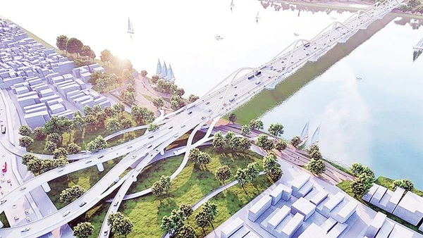 Phối cảnh thiết kế cầu Trần Hưng Đạo.