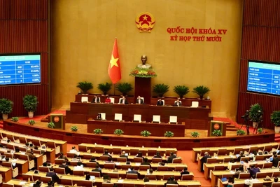 Quốc hội khóa XV biểu quyết thông qua Luật Chuyển đổi số.