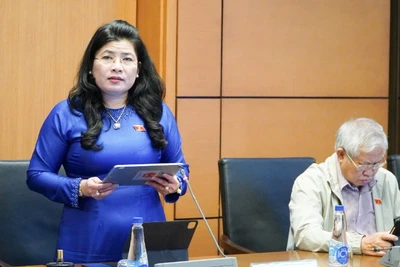 Đại biểu Đàng Thị Mỹ Hương (Đoàn Khánh Hòa). (Ảnh: DUY LINH)