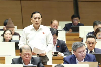 Đại biểu Phạm Văn Hòa (Đoàn Đồng Tháp). (Ảnh: DUY LINH)