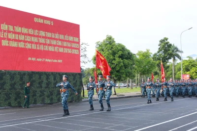 Lực lượng làm nhiệm vụ A80 của Quân khu 5 luyện tập.