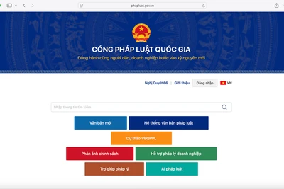 Cổng Pháp luật quốc gia của Bộ Tư pháp sử dụng công cụ AI pháp luật hỗ trợ tư vấn pháp lý chuyên sâu trong 26 lĩnh vực, giúp truy vấn thông tin pháp lý một cách nhanh chóng dễ dàng và tiết kiệm chi phí. (Ảnh: TL).