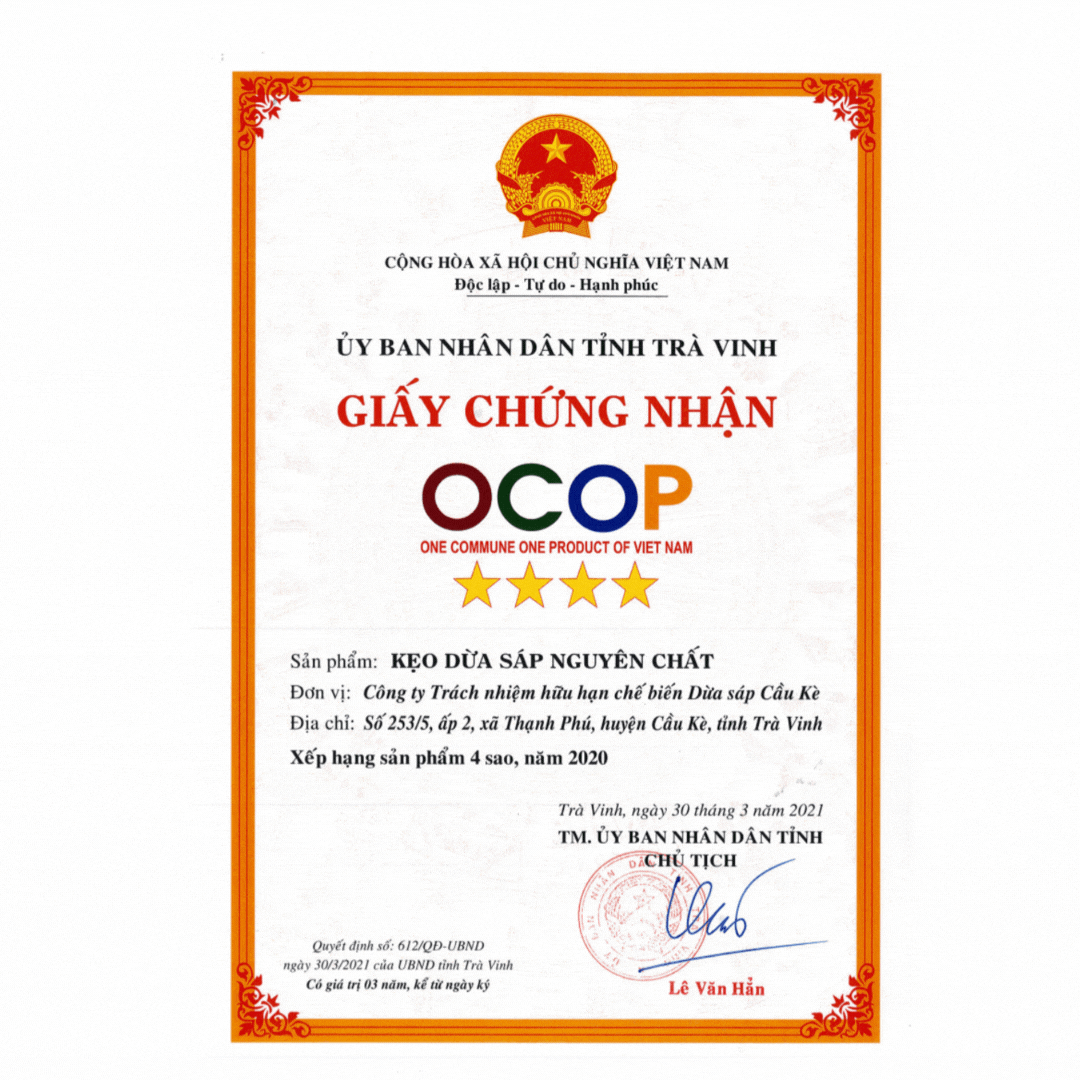 Kẹo dừa sáp nguyên chất 