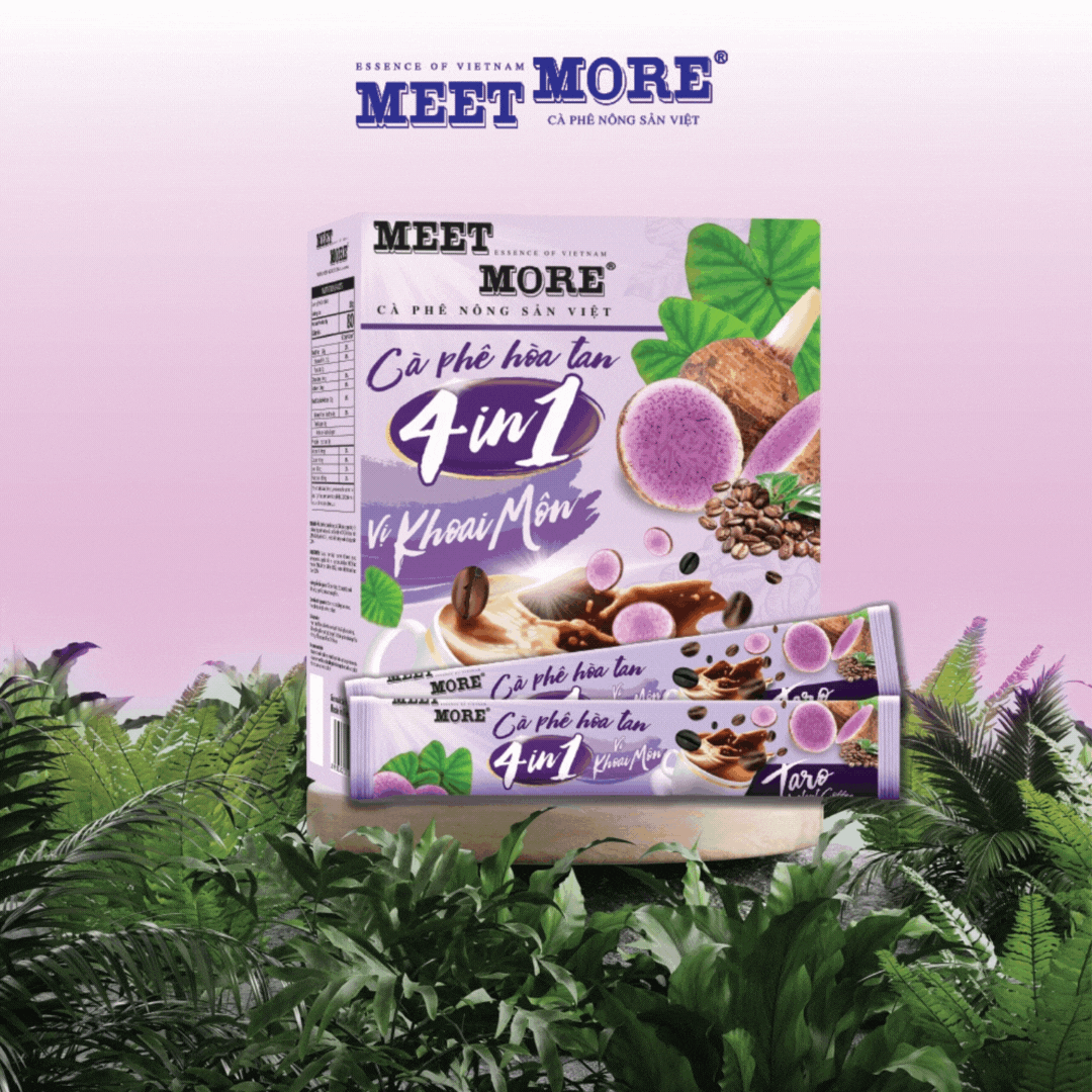 Cà-phê hòa tan 4 in 1 Meet More vị khoai môn 