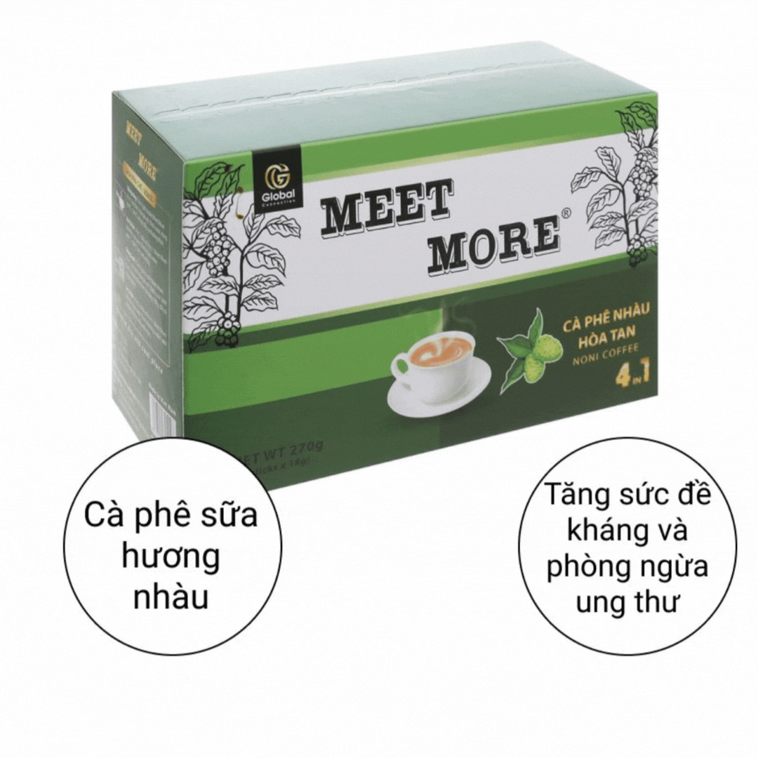 Cà-phê hòa tan Meet More 4 in 1 hương nhàu