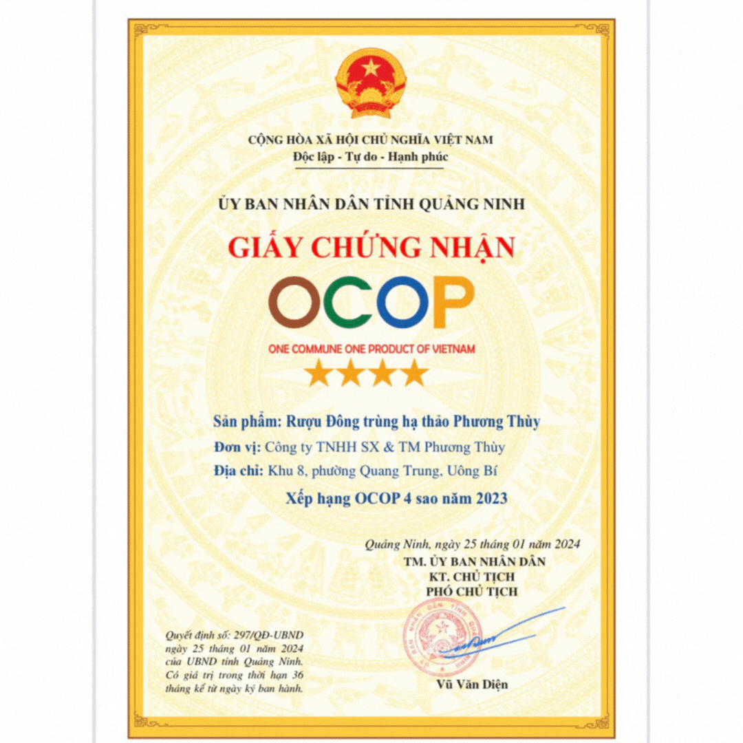 Rượu đông trùng hạ thảo Phương Thùy