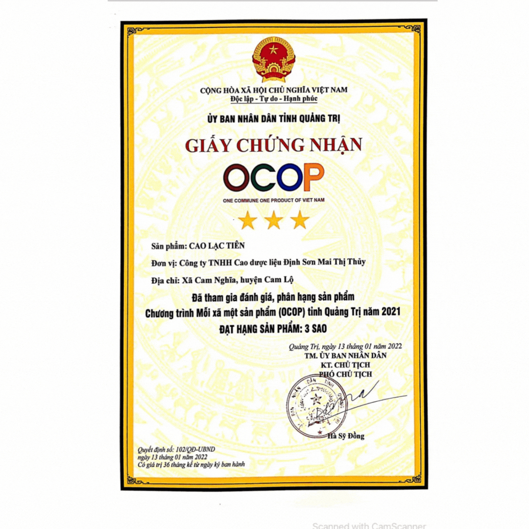 Cao lạc tiên Mai Thị Thủy