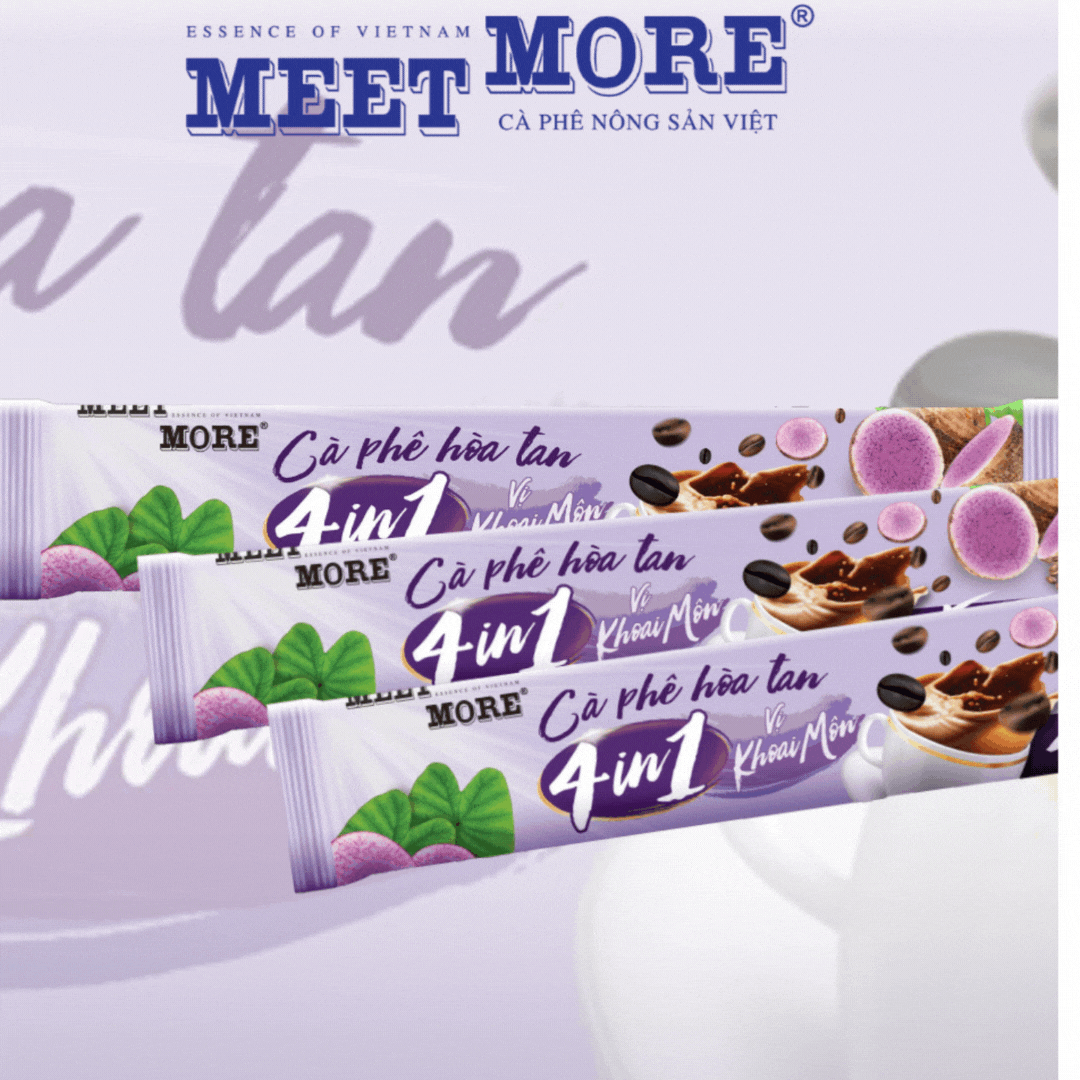 Cà-phê hòa tan 4 in 1 Meet More vị khoai môn 
