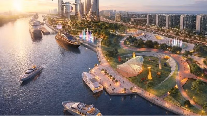 Phối cảnh quy hoạch khu cảng Nhà Rồng-Khánh Hội.