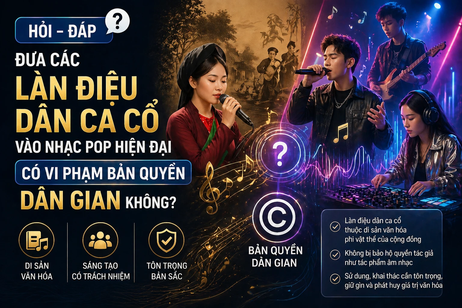 Sử dụng dân ca cổ trong nhạc Pop có vi phạm bản quyền?