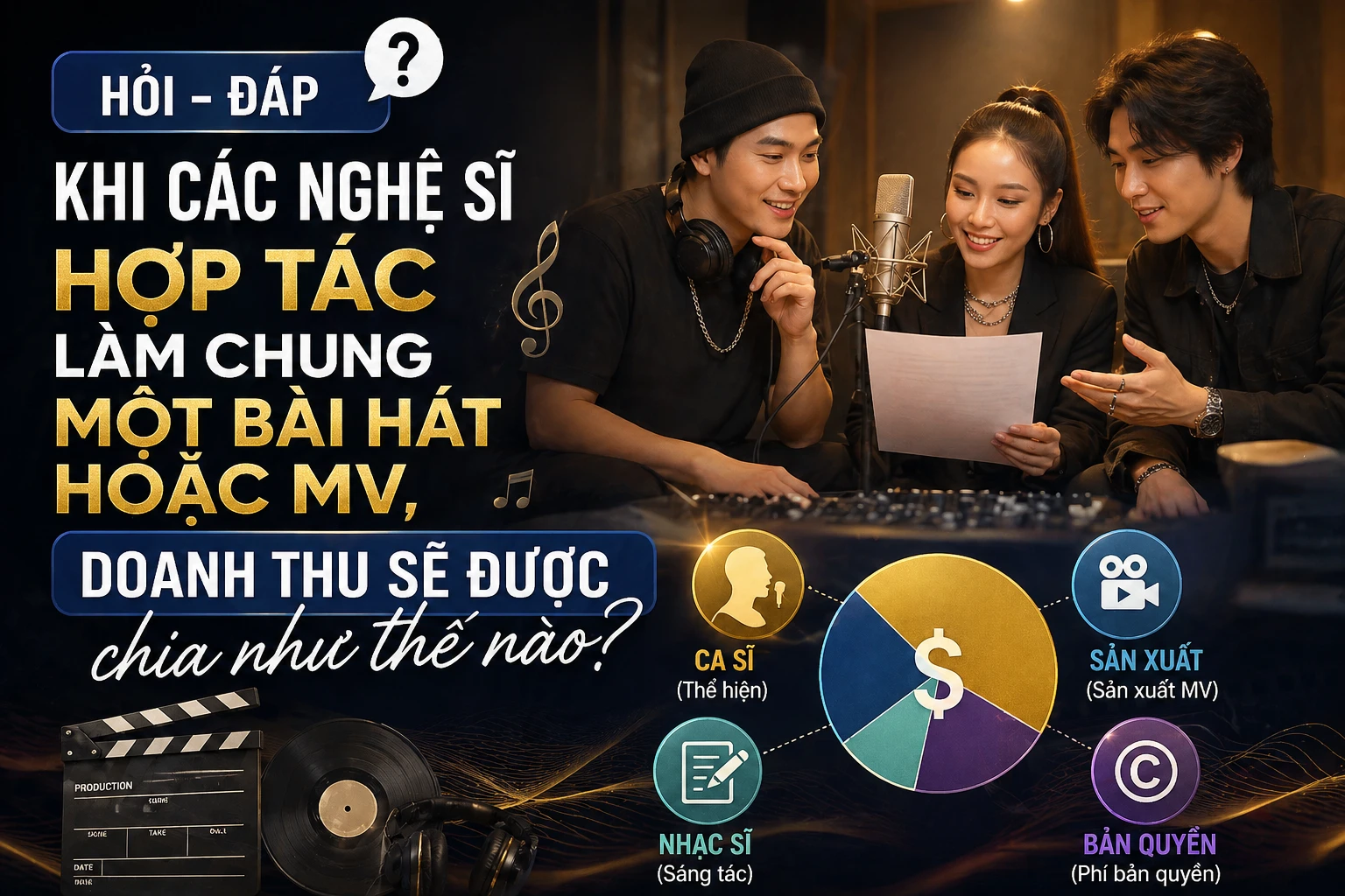 Cách phân chia doanh thu khi nghệ sĩ hợp tác làm MV hoặc bài hát