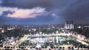 Toàn cảnh phố đi bộ lung linh về đêm.