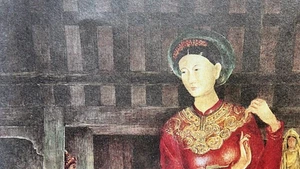 Tượng ở chùa Dâu. Tranh: TRẦN DUY