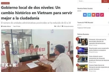 Đài phát thanh RadioMundial đưa tin về công cuộc “sắp xếp lại giang sơn” của Việt Nam. (Ảnh: chụp màn hình trang báo)
