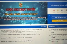 Cuộc thi trực tuyến “Tìm hiểu về bộ, ngành tư pháp”. (Ảnh: TL)