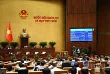 Quốc hội thông qua Nghị quyết về cơ chế đặc biệt xử lý khó khăn, vướng mắc do quy định của pháp luật. (Ảnh: DUY LINH)