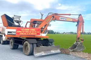 Nghi thức lễ khởi công Trường phổ thông nội trú liên cấp tiểu học và trung học cơ sở phường Hồng Ngự.